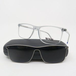 Clip On Becker 98009 C4 New Men's Designer Fashion Eyeglasses Italian Style.